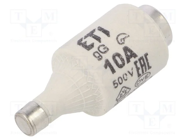 Fus&iacute;vel: baixa tens&atilde;o, gG, 10A, 500VAC, 250VDC, c.