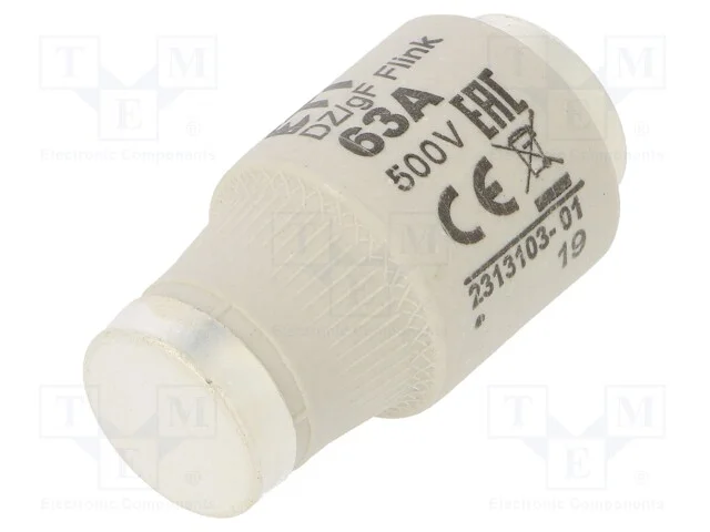 Fus&iacute;vel: baixa tens&atilde;o, r&aacute;pido, 63A, 500VAC, 500VD.