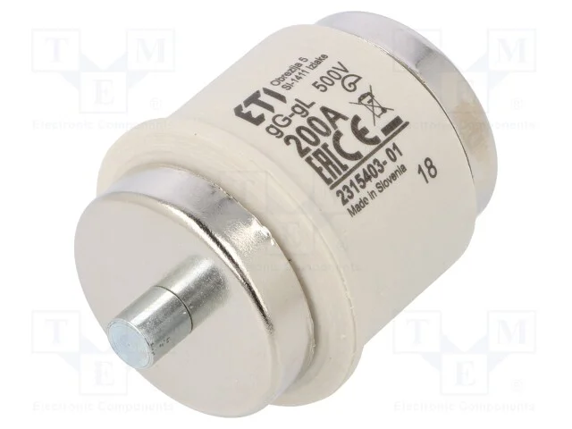 Fus&iacute;vel: Baixa Tens&atilde;o, Gg, 200a, 500vac, 500vdc, Cer&acirc;mico, Dv, D