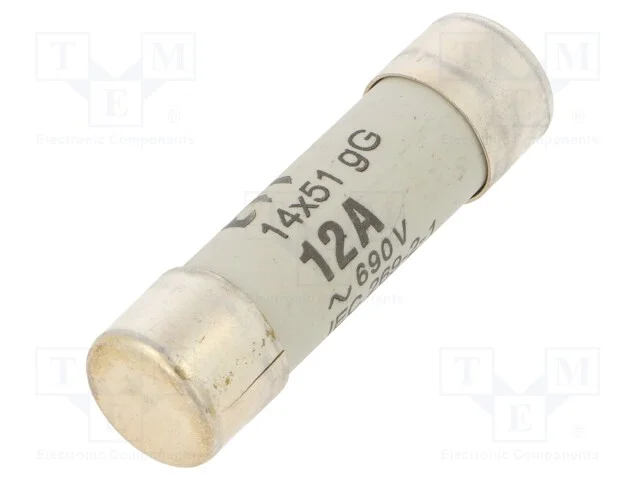 Fus&iacute;vel: baixa tens&atilde;o, gG, 6A, 500VAC, cil&iacute;ndrico.