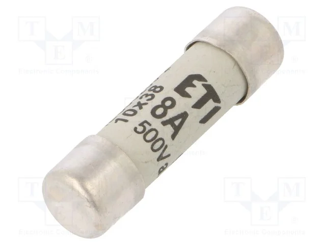 Fus&iacute;vel: Baixa Tens&atilde;o, Gg, 8a, 500vac, Cil&iacute;ndrico, 10,3x38mm