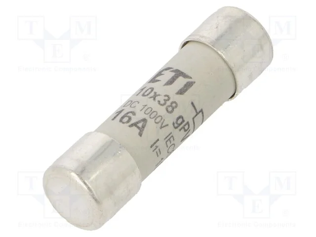 Fus&iacute;vel: baixa tens&atilde;o, gPV, 16A, 1000VDC, cil&iacute;ndr.