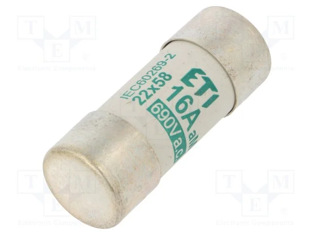 Fus&iacute;vel: Baixa Tens&atilde;o, Am, 16a, 690vac, Cil&iacute;ndrico,Industrial