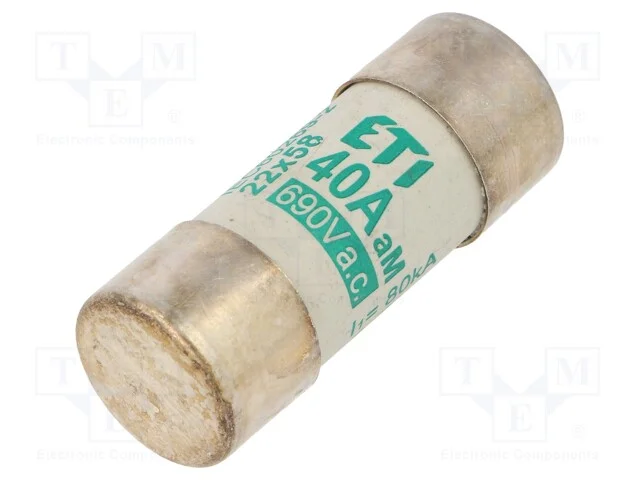 Fus&iacute;vel: Baixa Tens&atilde;o, Am, 40a, 690vac, Cil&iacute;ndrico,Industrial