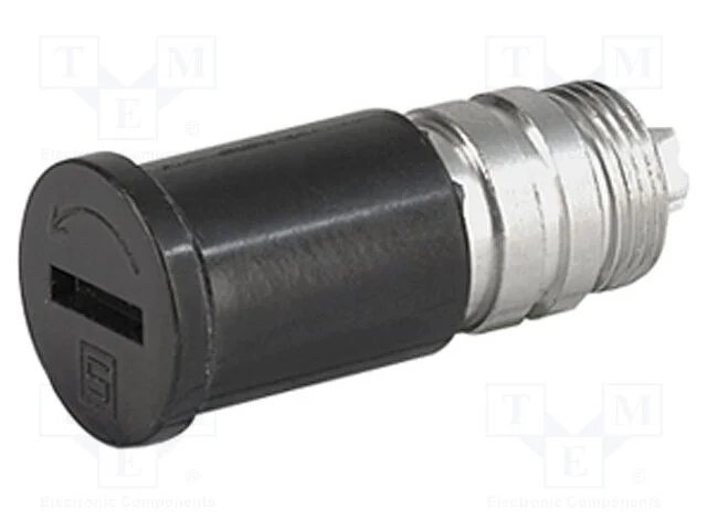 Adaptador, Fus&iacute;veis Cil&iacute;ndricos, 5x20mm, 16a, Preta, 500vac, Ful