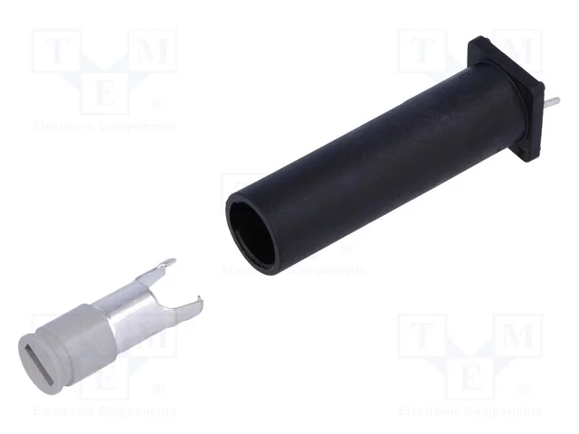 Tomada, fus&iacute;veis cil&iacute;ndricos, THT, 6,3x32mm, -40&divide;.