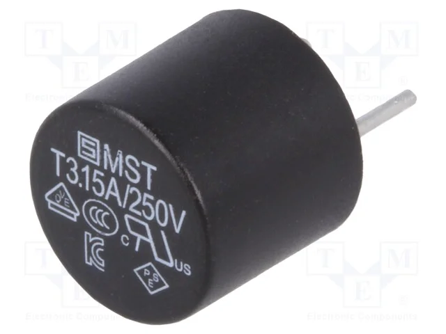Fus&iacute;vel: Baixa Tens&atilde;o, Retardado, 3,15a, 250vac, Tr5, Mst