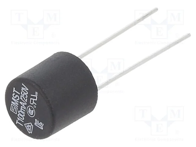 Fus&iacute;vel: Baixa Tens&atilde;o, Retardado, 100ma, 250vac, Pcb,Tht, Tr5