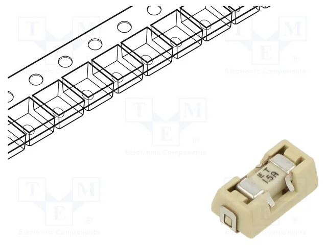 Fus&iacute;vel: Baixa Tens&atilde;o, Retardado, 1,5a, 125vac, 125v, 125vdc, Smd