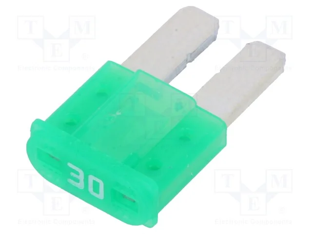 Fus&iacute;vel: baixa tens&atilde;o, 30A, 32VDC, automotivo, 9,.