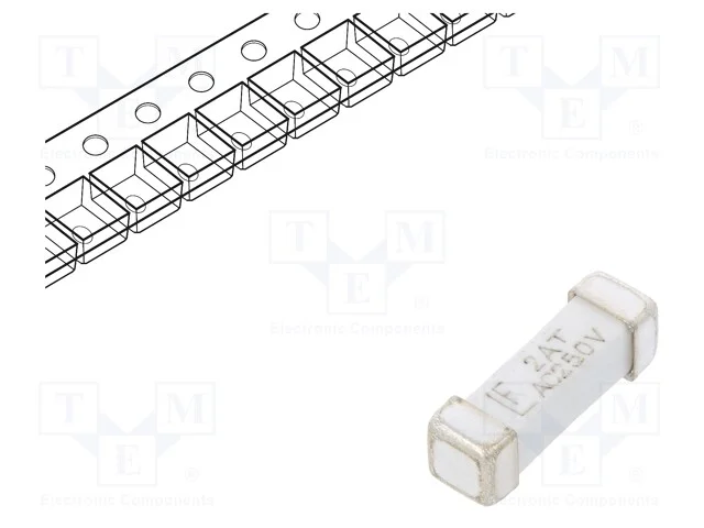 Fus&iacute;vel: Baixa Tens&atilde;o, Retardado, 2a, 250vac, 250v, 125vdc, Smd