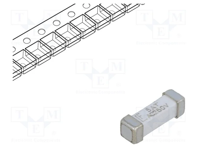 Fus&iacute;vel: Baixa Tens&atilde;o, Retardado, 5a, 250vac, 250v, 125vdc, Smd