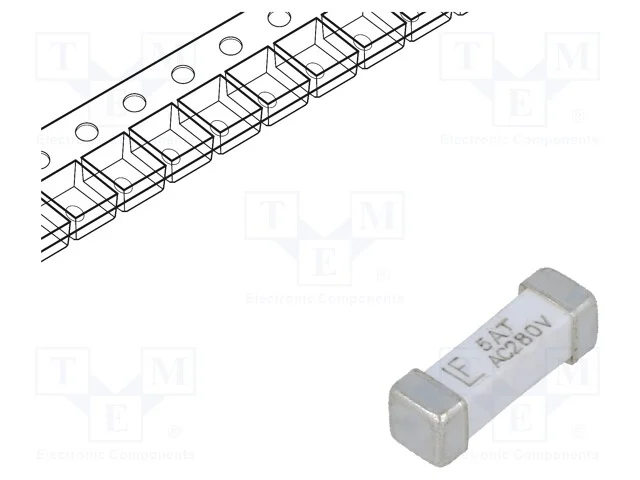 Fus&iacute;vel: Baixa Tens&atilde;o, Retardado, 5a, 280vac, 280v, Smd, Cer&acirc;mico