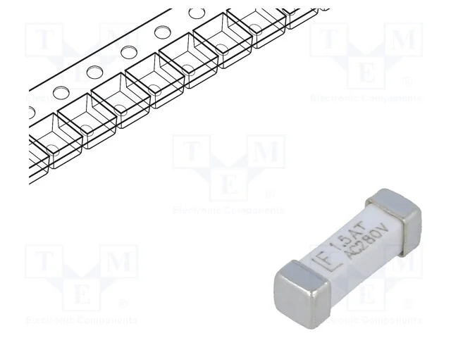 Fus&iacute;vel: Baixa Tens&atilde;o, Retardado, 1,5a, 280vac, 280v, Smd, Cer&acirc;mico