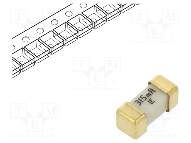 Fus&iacute;vel: Baixa Tens&atilde;o, Super-Imediato, 315ma, 125vac, 125v, 125vdc