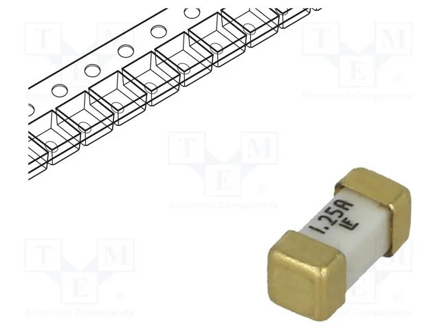 Fus&iacute;vel: baixa tens&atilde;o, super-imediato, 1,25A, 125.