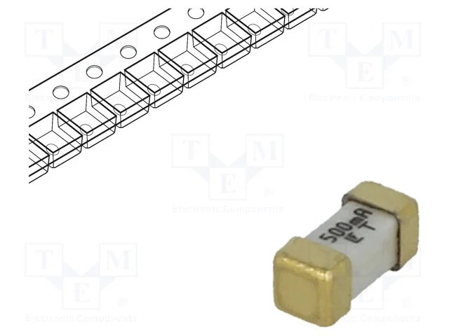 Fus&iacute;vel: baixa tens&atilde;o, retardado, 500mA, 125VAC, .
