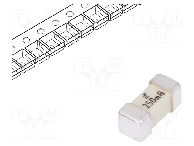 Fus&iacute;vel: baixa tens&atilde;o, super-imediato, 250mA, 125.