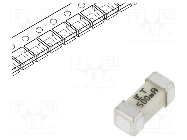Fus&iacute;vel: Baixa Tens&atilde;o, Retardado, 500ma, 125vac, 125v, 125vdc, Smd