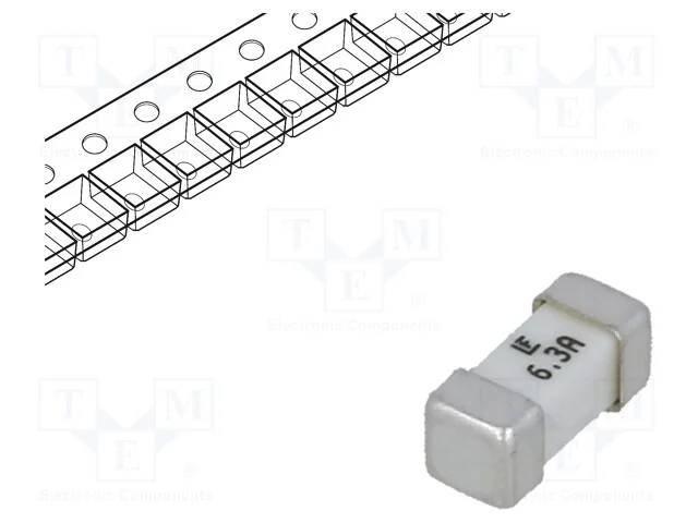 Fus&iacute;vel: Baixa Tens&atilde;o, Super-Imediato, 6,3a, 125vac, 125v, 125vdc