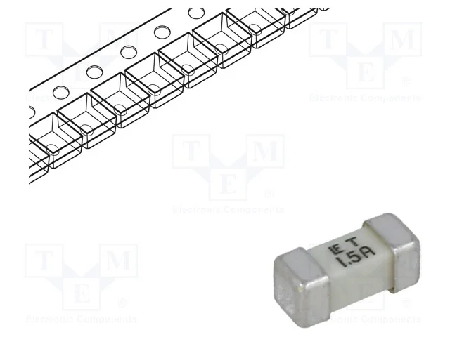 Fus&iacute;vel: Baixa Tens&atilde;o, Retardado, 1,5a, 125vac, 125v, 125vdc, Smd
