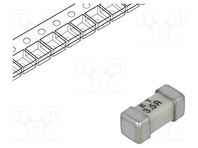 Fus&iacute;vel: Baixa Tens&atilde;o, Retardado, 3,5a, 125vac, 125v, 125vdc, Smd