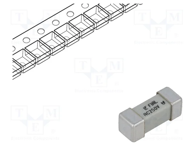 Fus&iacute;vel: Baixa Tens&atilde;o, R&aacute;pido, 1a, 250vac, 250v, Smd, Cer&acirc;mico, 464