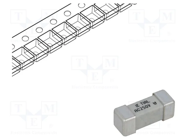 Fus&iacute;vel: Baixa Tens&atilde;o, Retardado, 1a, 250vac, 250v, Smd, Cer&acirc;mico