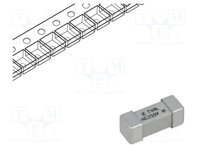 Fus&iacute;vel: Baixa Tens&atilde;o, Retardado, 4a, 250vac, 250v, Smd, Cer&acirc;mico