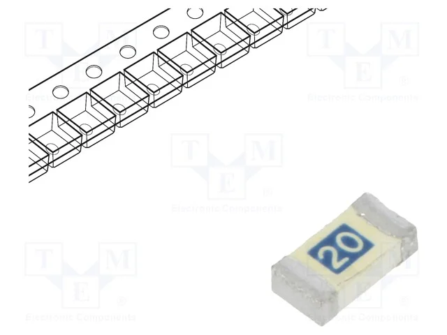 Fus&iacute;vel: Baixa Tens&atilde;o, R&aacute;pido, 20a, 32v, 32vdc, Smd, Cer&acirc;mico, 501