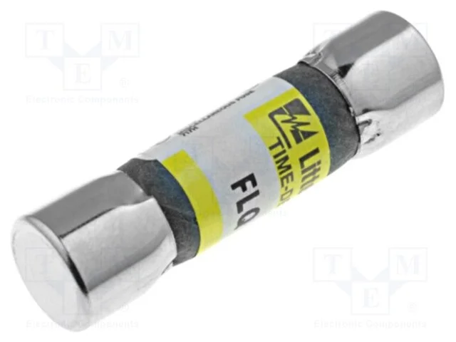 Fus&iacute;vel: baixa tens&atilde;o, retardado, 15A, 500VAC, 10.