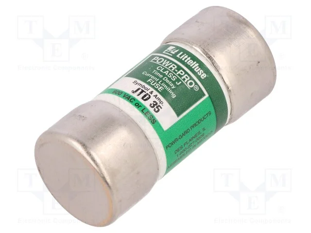 Fus&iacute;vel: Baixa Tens&atilde;o, Retardado, 35a, 600vac, 300vdc, Industrial