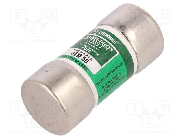 Fus&iacute;vel: Baixa Tens&atilde;o, Retardado, 50a, 600vac, 300vdc, Industrial