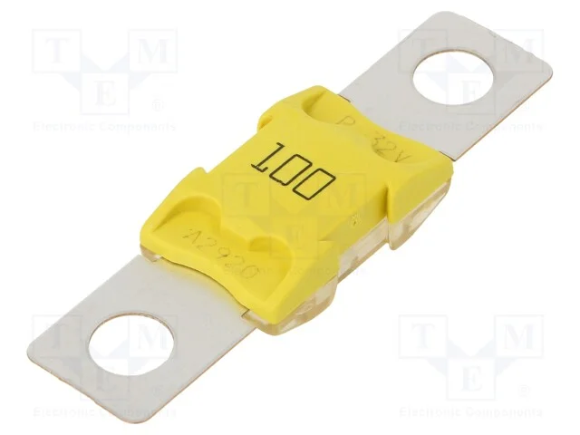 Fus&iacute;vel: baixa tens&atilde;o, 100A, 32VDC, parafuso M8, .
