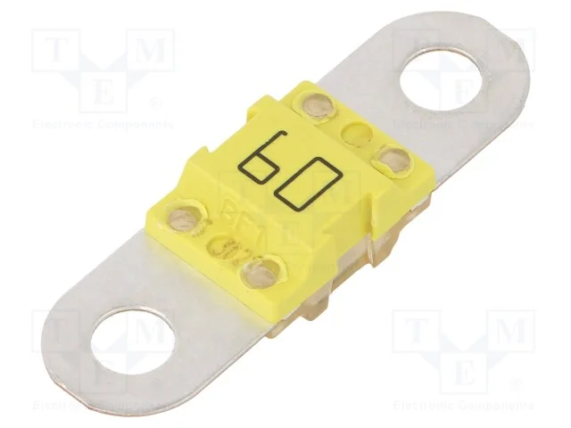 Fus&iacute;vel: Baixa Tens&atilde;o, 60a, 32vdc, Parafuso M5, Automotivo, Cobre