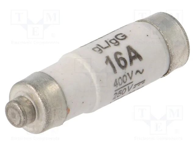 Fus&iacute;vel: Baixa Tens&atilde;o, 16a, 400vac, 250vdc, Cer&acirc;mico,Industrial
