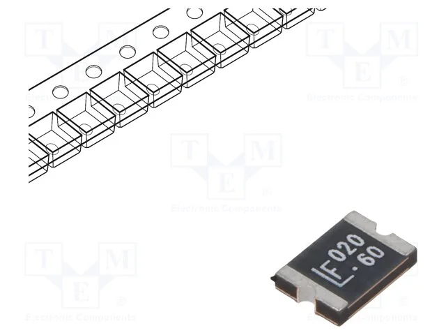 Fus&iacute;vel: de Pol&iacute;mero Ptc, R&aacute;pido, 0,2a, 60v, 60vdc, Smd, 1812l
