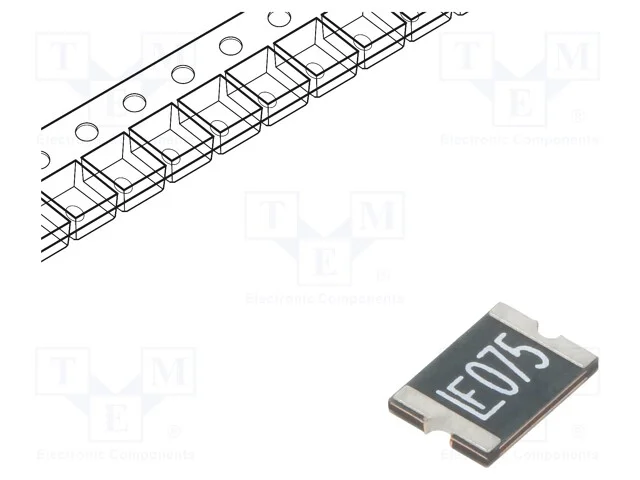 Fus&iacute;vel: de pol&iacute;mero PTC, r&aacute;pido, 0,75A, 13,2V, 1.