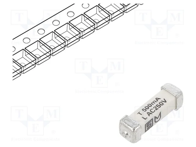 Fus&iacute;vel: Baixa Tens&atilde;o, Retardado, 500ma, 250vac, 125vdc, Smd, Cobre