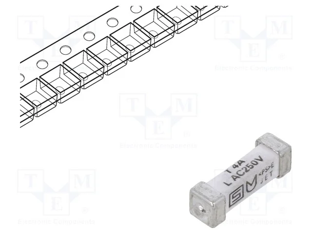 Fus&iacute;vel: Baixa Tens&atilde;o, Retardado, 4a, 250vac, 125vdc, Smd, Cer&acirc;mico