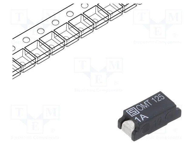 Fus&iacute;vel: Baixa Tens&atilde;o, Retardado, 1a, 125vac, 125vdc, Smd, Cobre