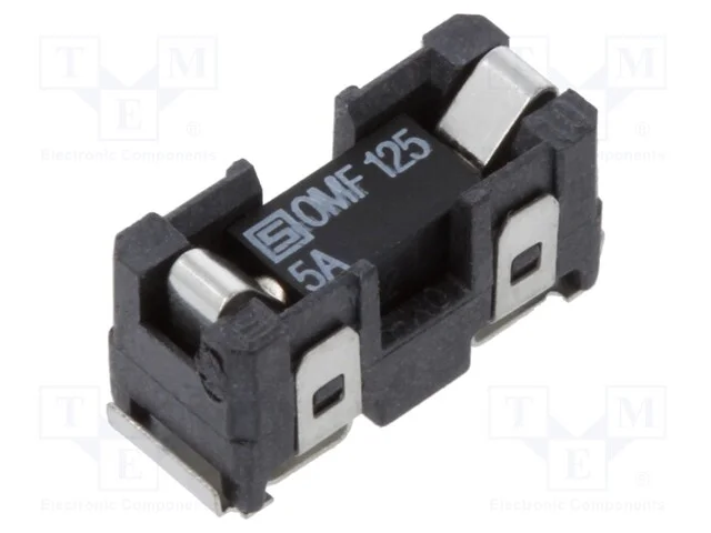 Tomada, fus&iacute;veis cil&iacute;ndricos, SMT, -40&divide;85C, 5A, M.