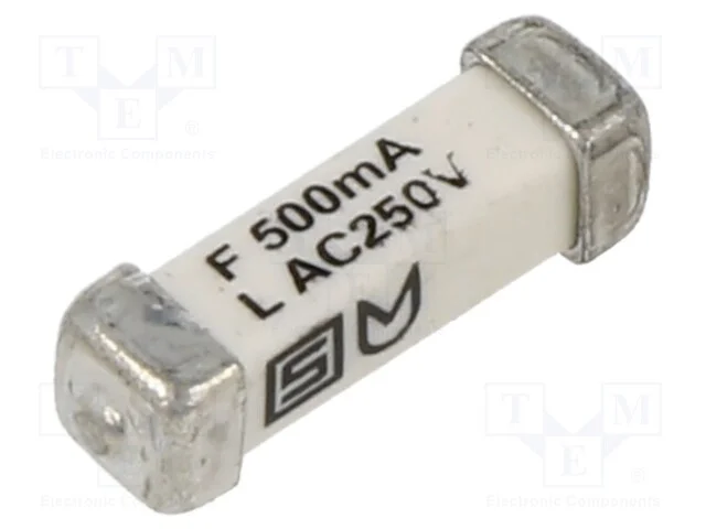 Fus&iacute;vel: Baixa Tens&atilde;o, R&aacute;pido, 500ma, 250vac, 125vdc, Smd, Cer&acirc;mico
