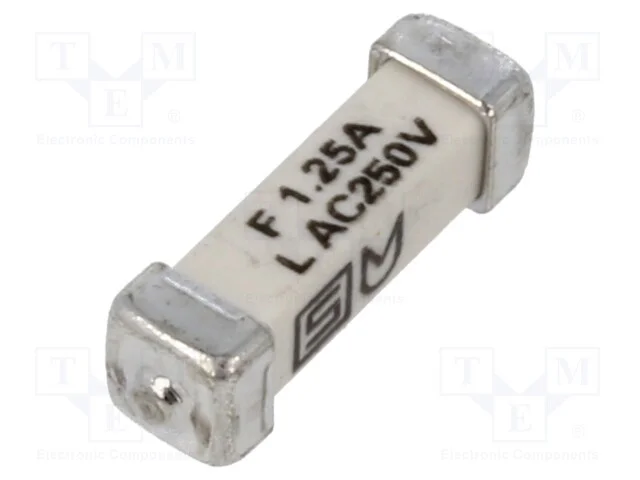 Fus&iacute;vel: Baixa Tens&atilde;o, R&aacute;pido, 1,25a, 250vac, 125vdc, Smd, Cer&acirc;mico