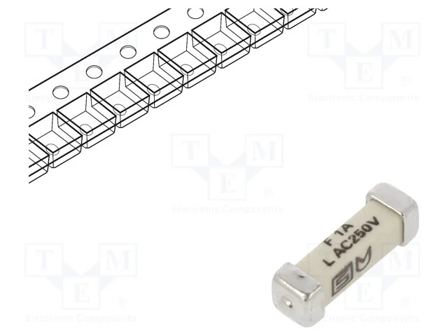 Fus&iacute;vel: Baixa Tens&atilde;o, R&aacute;pido, 1a, 250vac, 125vdc, Smd, Cer&acirc;mico