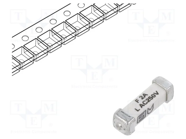 Fus&iacute;vel: Baixa Tens&atilde;o, R&aacute;pido, 2a, 250vac, 125vdc, Smd, Cer&acirc;mico