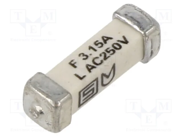 Fus&iacute;vel: baixa tens&atilde;o, r&aacute;pido, 3,15A, 250VAC, 125.