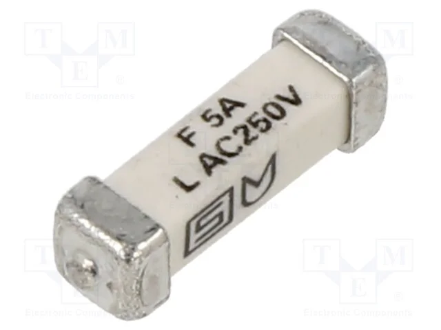 Fus&iacute;vel: Baixa Tens&atilde;o, R&aacute;pido, 5a, 250vac, 125vdc, Smd, Cer&acirc;mico