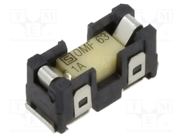 Tomada, fus&iacute;veis cil&iacute;ndricos, SMT, -40&divide;85C, 1A, M.