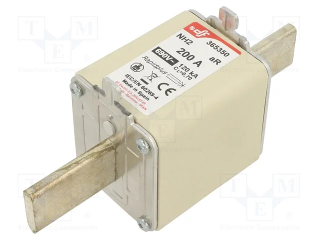 Fus&iacute;vel: baixa tens&atilde;o, aR, 200A, 690VAC, 550VDC, .